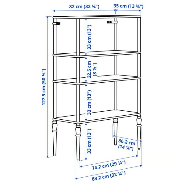 IKEA, дополнительный ракурс - схема-чертеж с размерами