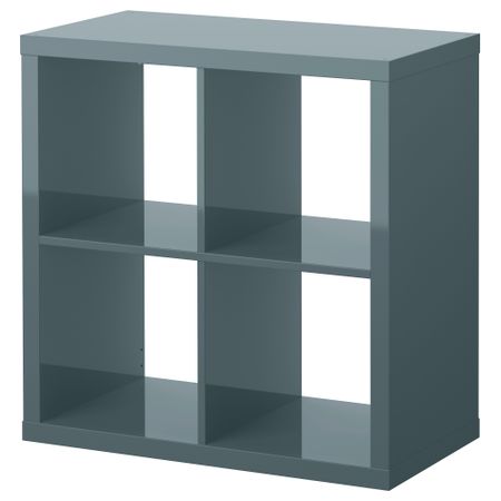 Стеллаж КАЛЛАКС, глянцевый серо-бирюзовый (77x77 см)