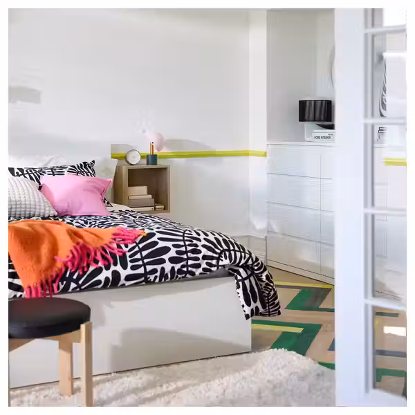 VOLLERSLEV Ковер, длинный ворс - белый 133x195 см - фото 4