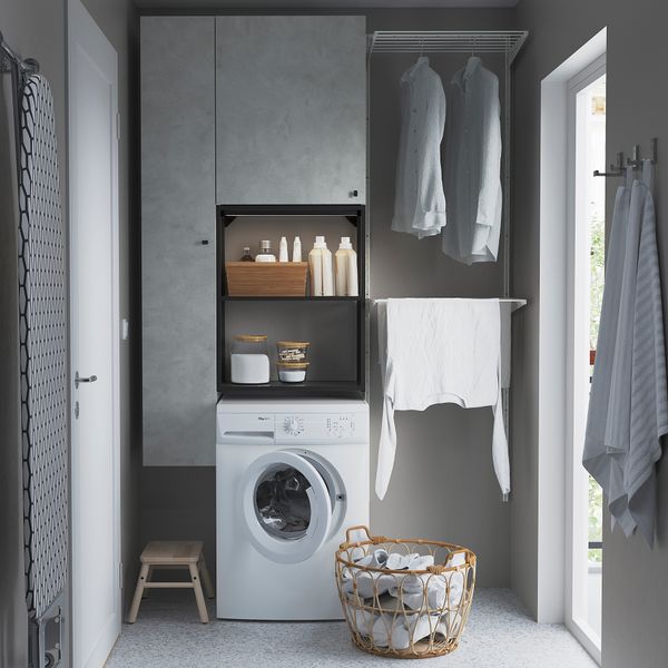 Комбинация для хранения, 90x32x180 см, антрацит IKEA BEGIVENHET БЕГИВЕНХЕТ 593.314.99 - фото 4