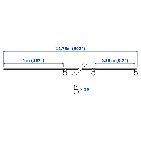 Гирлянда, 36 светодиодов IKEA СТРОЛА 604.441.84 - фото 4