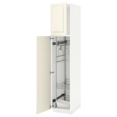 Высокий шкаф с отделением для аксессуаров для уборки, 40x60x200 cm IKEA METOD МЕТОД 794.613.95