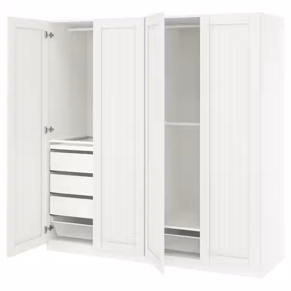 PAX / GULLABERG Гардероб, комбинация - белый/белый 200x60x201 см - фото 1