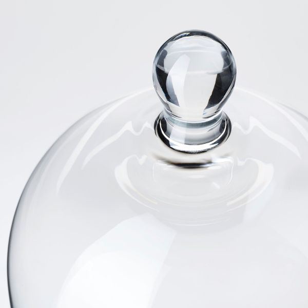 Стеклянный клош, прозрачное стекло 25 см IKEA MORGONTIDIG МОРГОНТИДИГ 904.362.86 - схема-чертеж с размерами