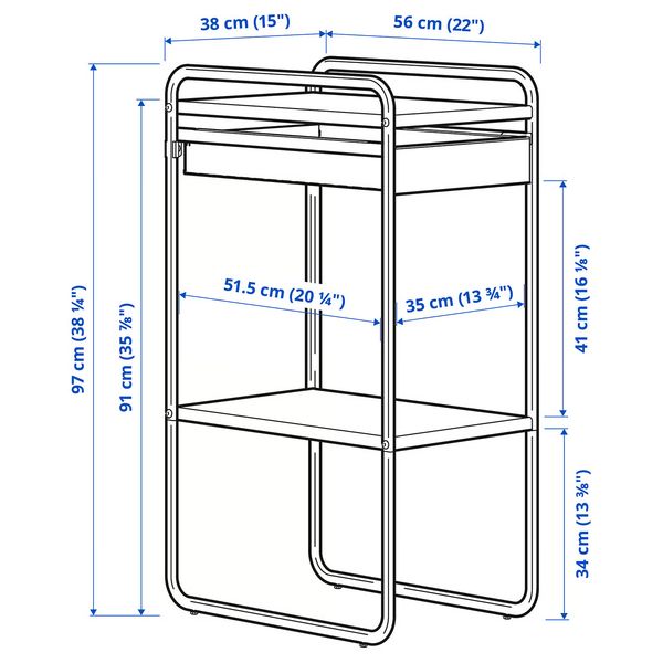 IKEA, дополнительный ракурс - схема-чертеж с размерами