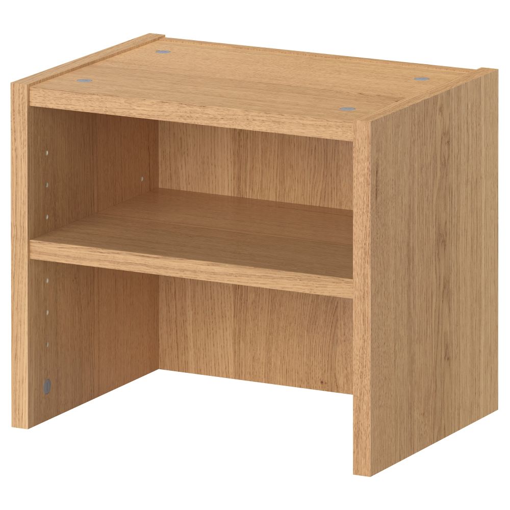 Верхняя полка БИЛЛИ, дубовый шпон (40x28x35 см) - схема-чертеж с размерами