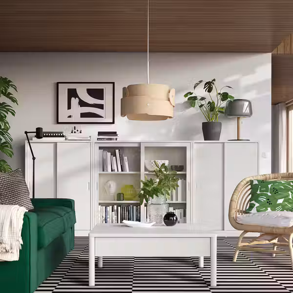 TONSTAD Комбинация для хран с раздв дверц - схема-чертеж с размерами