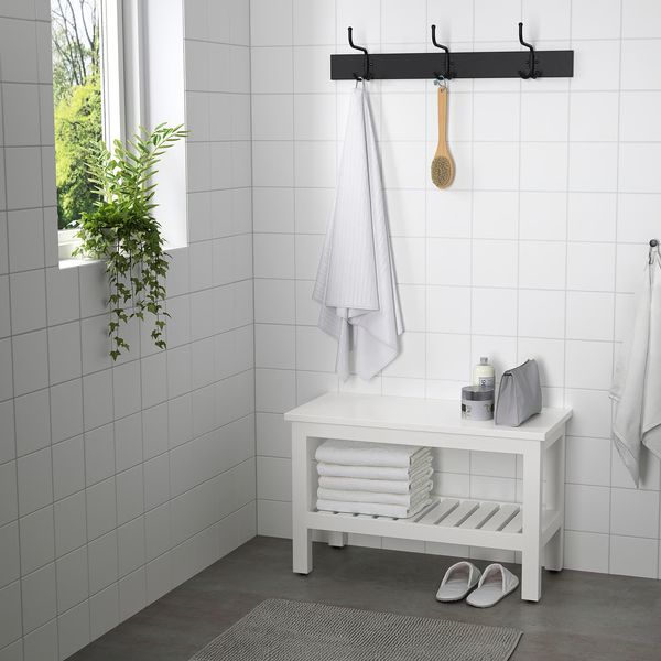 HEMNES Скамья - белый 83 см - схема-чертеж с размерами