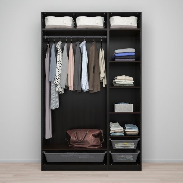 Гардероб, комбинация, черно-коричневый 150x60x236 см IKEA PAX ПАКС / BERGSBO БЕРГСБУ 493.291.47 - фото 2