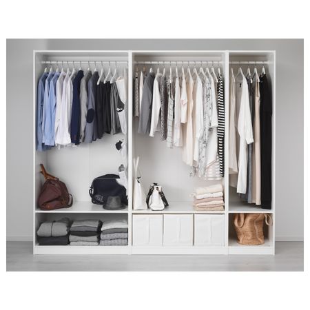 Гардероб, белый 250x58x201 см IKEA PAX ПАКС 091.284.76