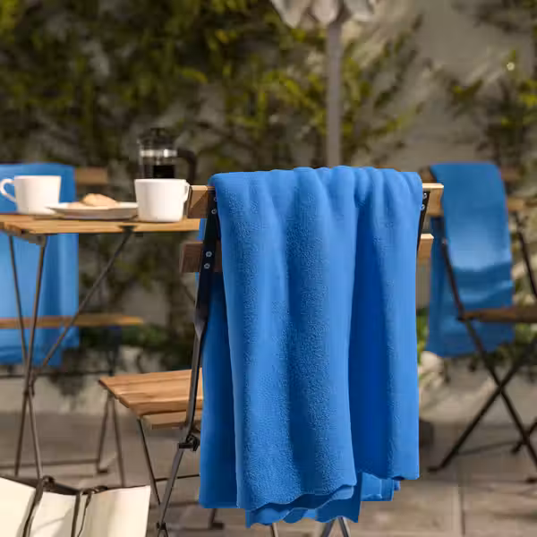 DAGGKÅPOR ДАГГКОПОР Плед - ярко-синий 130x170 см - схема-чертеж с размерами