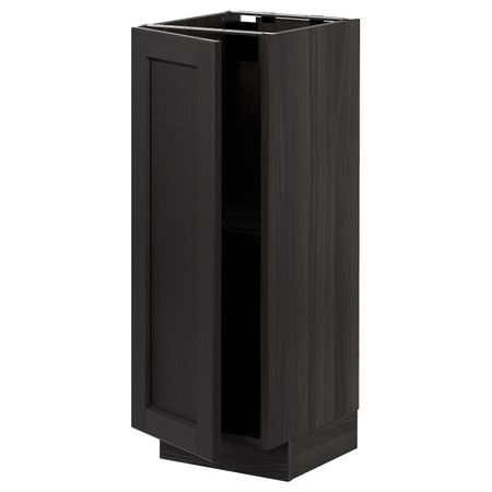 Напольный шкаф с полками, черный/Лерхюттан черная морилка 30x37 см IKEA МЕТОД 493.024.16