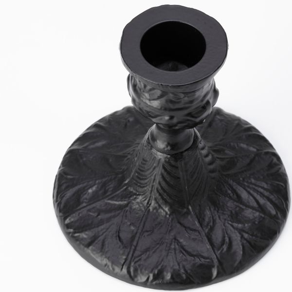 Подсвечник, черный 8.5 см IKEA EFTERSKÖRD ЭФТЕРСКЁРД 705.035.40 - фото 2