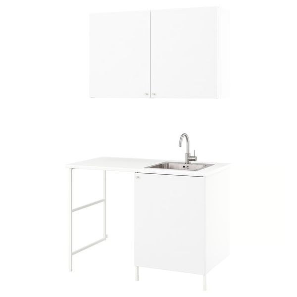 ENHET Комбинация для домашней прачечной - белый 139x63.5x87.5 см - фото 1