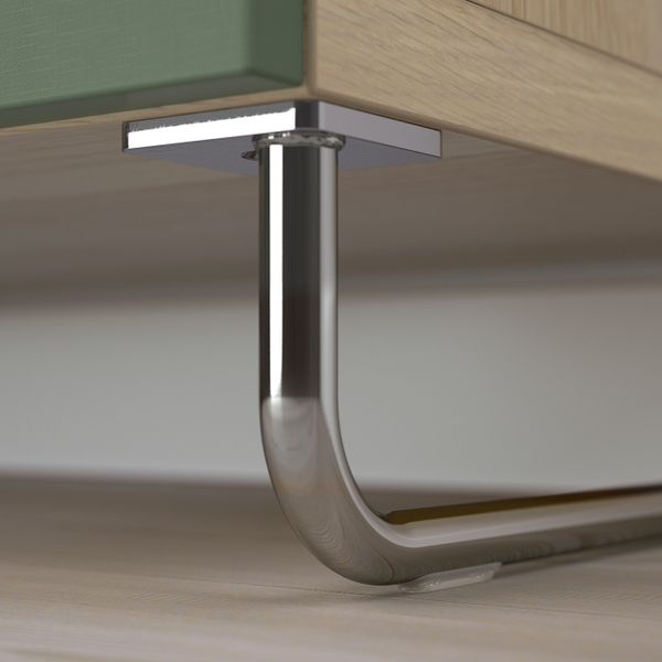 Комбинация для хранения с дверцами/ящ, под беленый дуб/нотвикен/суларп серо-зеленый 120x42x74 см IKEA BESTÅ БЕСТО 493.019.83 - схема-чертеж с размерами