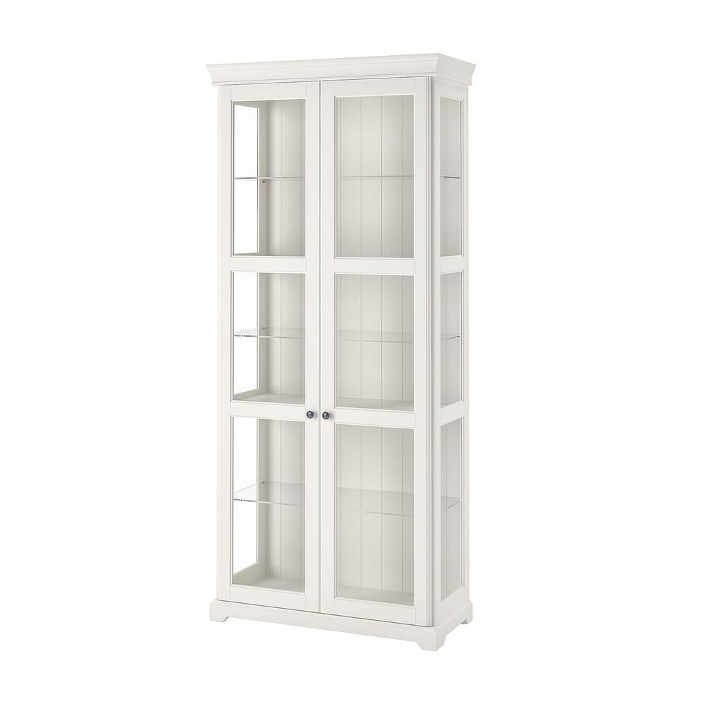 Шкаф-витрина, белый 96x214 см IKEA LIATORP ЛИАТОРП 904.397.27 - фото 1