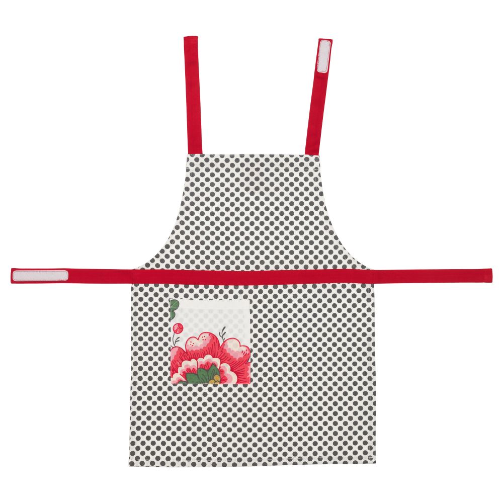 Фартук детский ИНБЬЮДАНДЕ, в горошек и цветочек (57 см) - фото 1