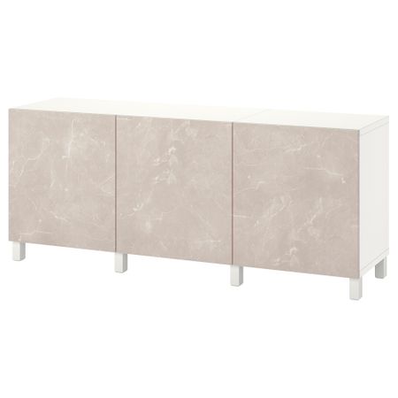 Комбинация для хранения с дверцами, 180x42x74 cm IKEA BESTÅ БЕСТО 494.217.49