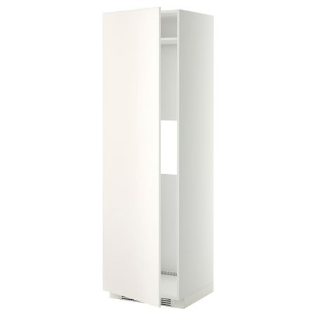 METOD Выс шкаф д/холод или мороз, с дверц - белый/Veddinge белый 60x60x200 см