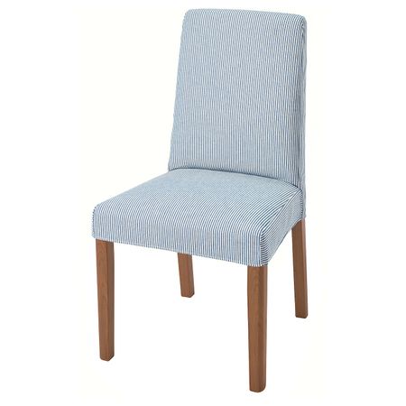Стул, под дуб/Роммеле темно-синий/белый IKEA BERGMUND БЕРГМУНД 493.899.90