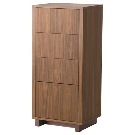 Комод с 4 ящиками СТОКГОЛЬМ, шпон грецкого ореха (49x107 см)