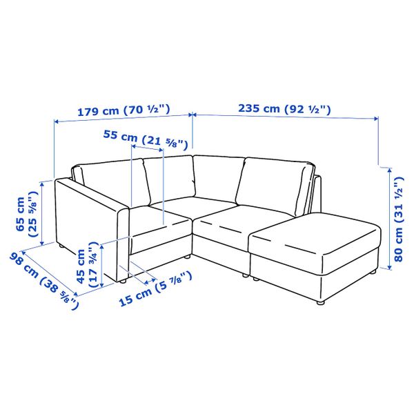 IKEA, дополнительный ракурс - схема-чертеж с размерами