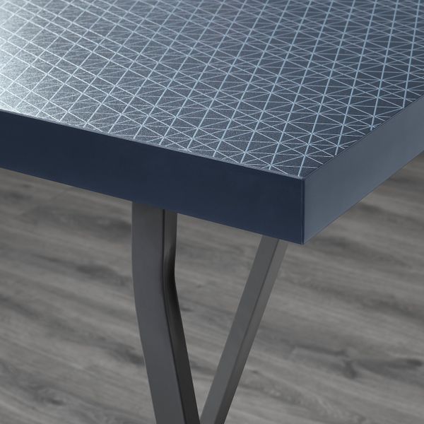 Стол, геометрический синий, серый 120x60 см IKEA ЛИННМОН / ЛЕРБЕРГ 092.793.47 - схема-чертеж с размерами