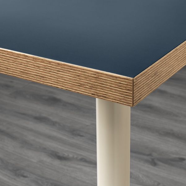 Стол, синий, бежевый, 120x60 см IKEA ЛИННМОН / АДИЛЬС 192.141.62 - схема-чертеж с размерами
