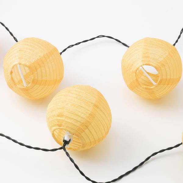 Гирлянда, 12 светодиодов, с батарейным питанием/для сада желтый IKEA СОЛВИДЕН 404.530.56 - фото 2