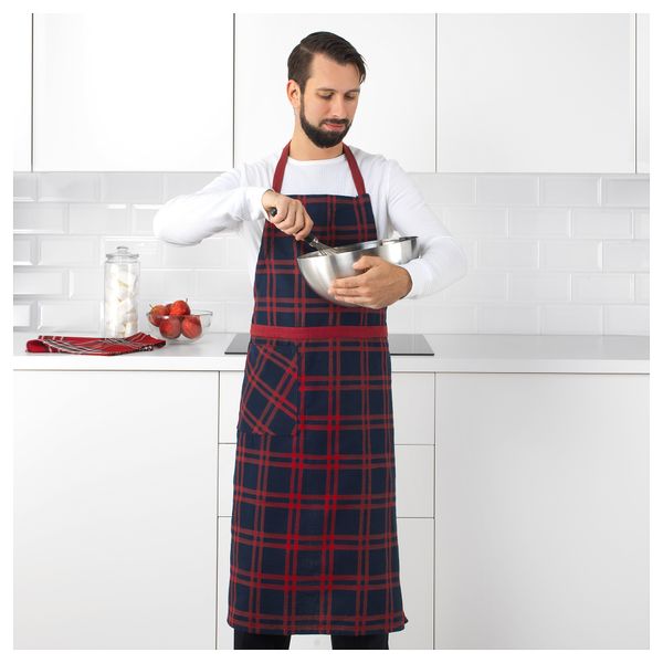 Фартук ВИНТЕР 2018, темно-синий, красный - схема-чертеж с размерами