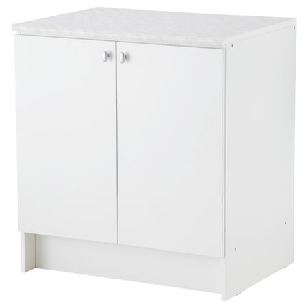 Напольный шкаф с дверьми АЛЬБРУ, белый (80x89 см)