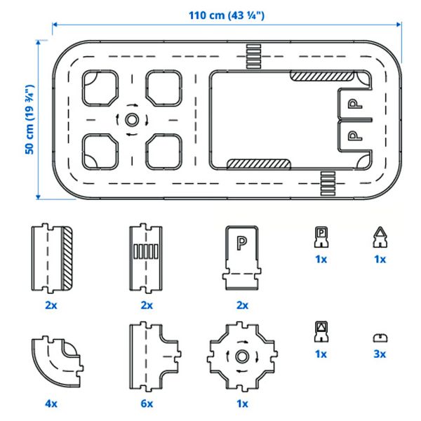 IKEA, дополнительный ракурс - схема-чертеж с размерами