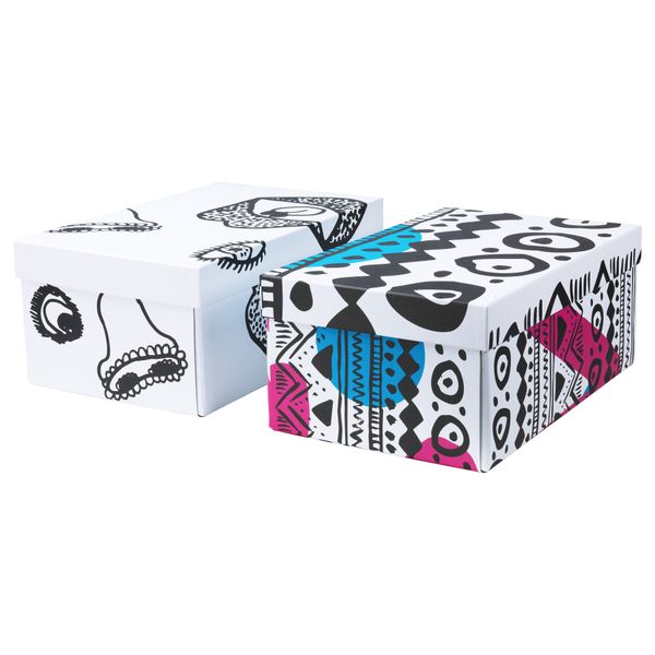 Коробка с крышкой СПРИДД, различные орнаменты (28x43x18 см) - схема-чертеж с размерами