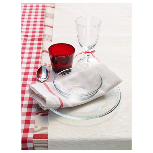 Полотенце кухонное, белый, красный 50x65 см IKEA TEKLA ТЕКЛА 203.723.20 - фото 4