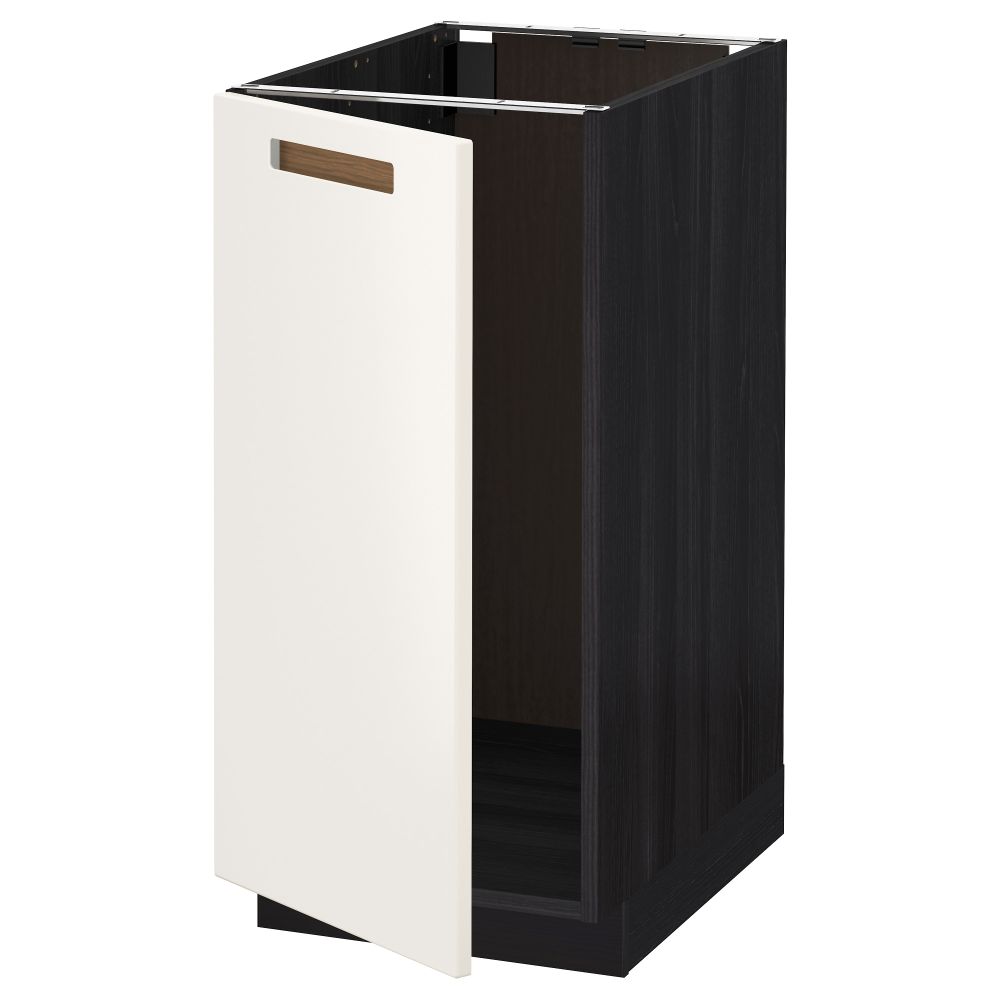 Напольный шкаф для мойки, мусорных контейнер МЕТОД, черный, Мэрста белый (40x60 см) - схема-чертеж с размерами