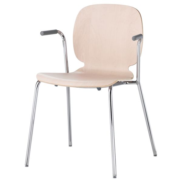 Легкое кресло СВЕН-БЕРТИЛЬ, береза, Дитмар хромированный - фото 1