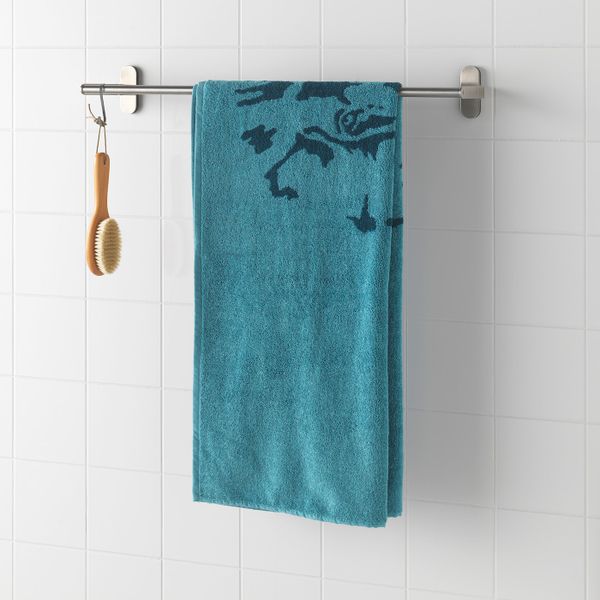 Банное полотенце, лев/синий 70x140 см IKEA URSKOG УРСКОГ 803.939.42 - фото 3