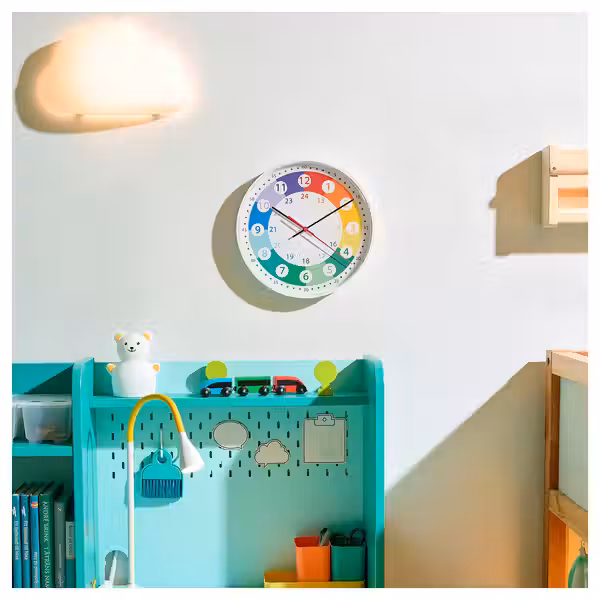 KORVTRÄD КОРВТРЭД Настенные часы - разноцветный 28 см - схема-чертеж с размерами