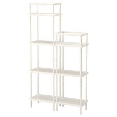 Стеллаж ДИНАМ, белый (80x27x108-148 см)