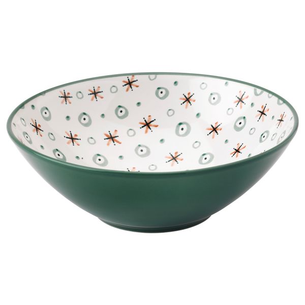 Миска ВАНОР, с рисунком, зеленый (19 см) - фото 1
