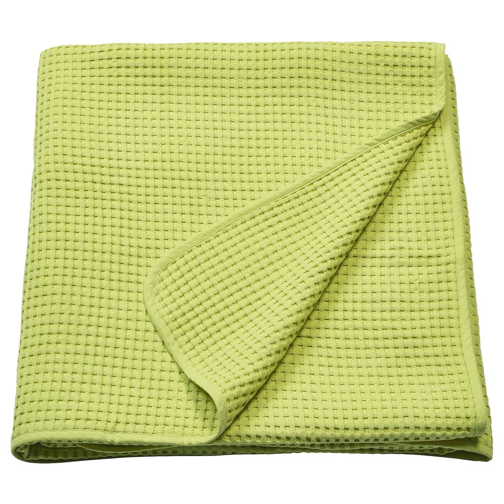Покрывало, светло-зеленый 150x250 см IKEA ВОРЕЛЬД 804.498.64 - фото 1