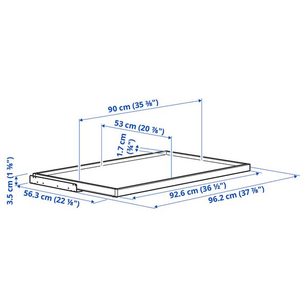 IKEA, дополнительный ракурс - схема-чертеж с размерами