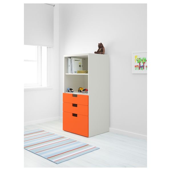Комбинация для хранения с ящиками СТУВА, белый, оранжевый (60x50x128 см) - фото 2