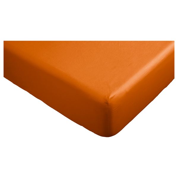 Простыня натяжная ДВАЛА, оранжевый - схема-чертеж с размерами