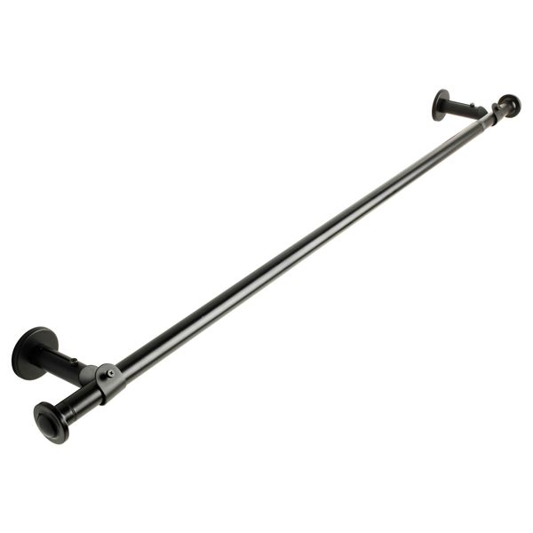 Гардинный карниз с аксессуарами СТОРСЛАГЕН, черный (120-210 см) - схема-чертеж с размерами