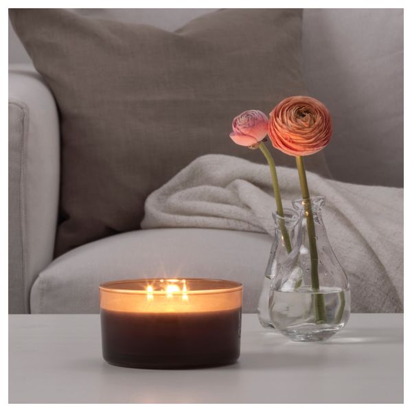 Ароматич свеча в стакане, 3 фитиля КНЭККА, Сосна и мох (7 см) - схема-чертеж с размерами