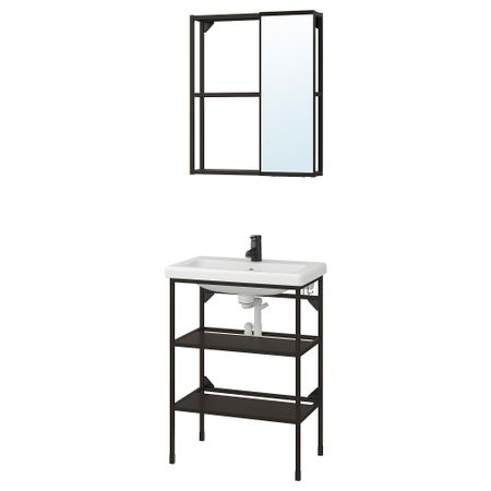 Комплект мебели для ванной,9 предмета, 64x43x87 cm IKEA TVÄLLEN ЛЕН ТВЭЛЛЕН, BEGIVENHET БЕГИВЕНХЕТ 093.375.78