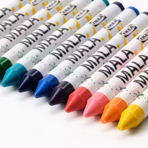 MÅLA Восковой карандаш - разные цвета - схема-чертеж с размерами