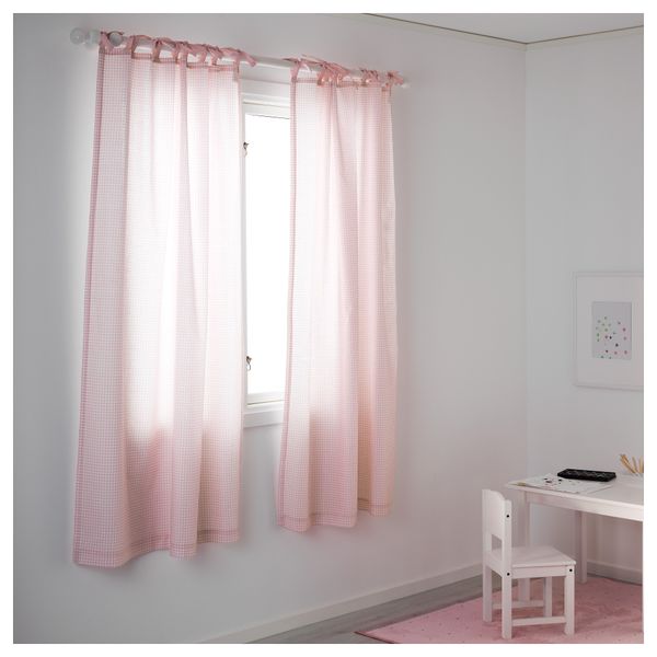 Гардина, 2 шт НИВАКЕН, розовый (120x175 см) - фото 2