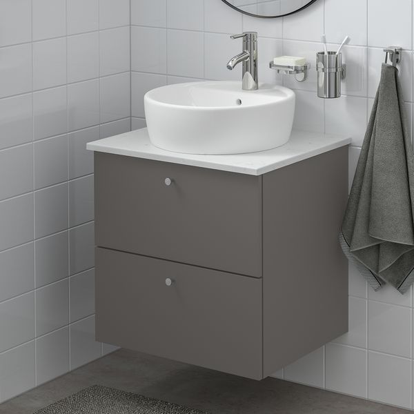 Шкаф под раковину, столешница 45, раковина, 62x49x74 cm IKEA GODMORGON ГОДМОРГОН, TOLKEN ТОЛКЕН, TÖRNVIKEN ТОРНВИКЕН 293.385.05 - фото 3